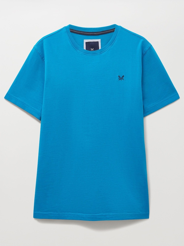 Crew Clothing Aqua Blue Crew Classic T-Shirt - Image 5 of 5