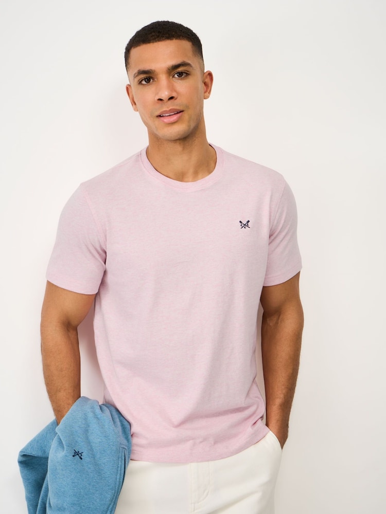 Crew Clothing Pink Crew Classic T-Shirt - Image 1 of 5