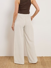 Long Tall Sally Cream Stripe Wide Leg Trousers - Image 3 of 5