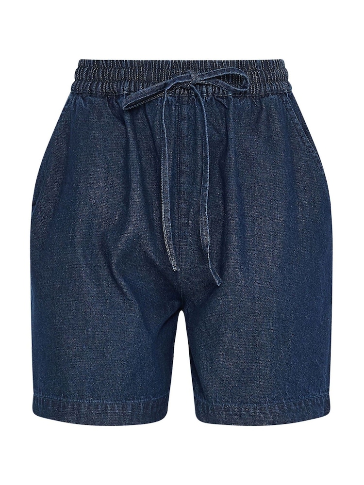 Long Tall Sally Blue Denim Elasticated Shorts - Image 5 of 5