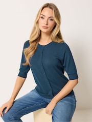 M&Co Button Through Short Sleeve Cardigan - صورة 1 من 5