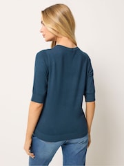 M&Co Button Through Short Sleeve Cardigan - صورة 2 من 5