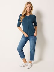 M&Co Button Through Short Sleeve Cardigan - صورة 3 من 5