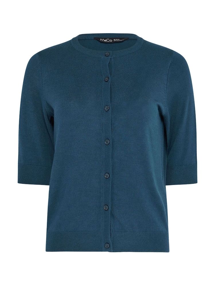 M&Co Button Through Short Sleeve Cardigan - صورة 5 من 5 M&Co Button Through Short Sleeve Cardigan - صورة 5 من 5