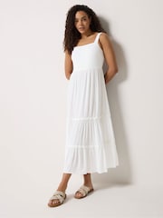 أبيض - فستان بحر متوسط الطول من M&Co - Image 2 of 5