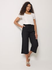 Noir - M&Co lin Blend jupe-culotte - Image 2 de 4