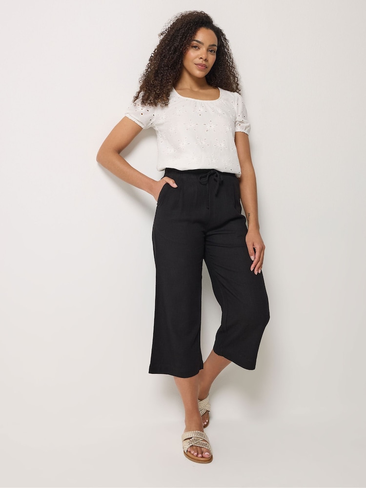 Noir - M&Co lin Blend jupe-culotte - Image 2 de 4