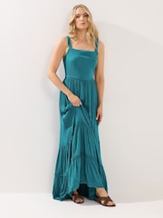 ブルー - Long Tall Sally シャーリング マキシドレス - 画像 1 / 5