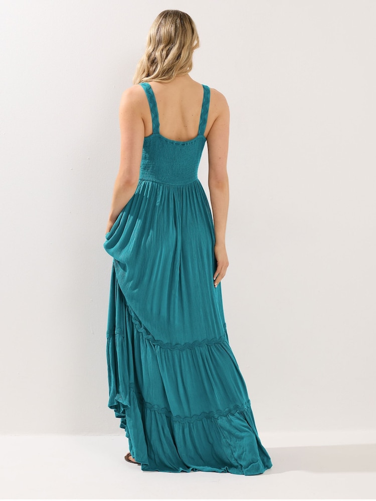 ブルー - Long Tall Sally シャーリング マキシドレス - 画像 2 / 5