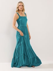 ブルー - Long Tall Sally シャーリング マキシドレス - 画像 3 / 5