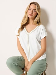 M&Co White Rope Embroidered T-Shirt - Image 1 of 5