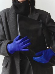 Kobaltblau - Handschuh aus Leder - Bild 4 von 7