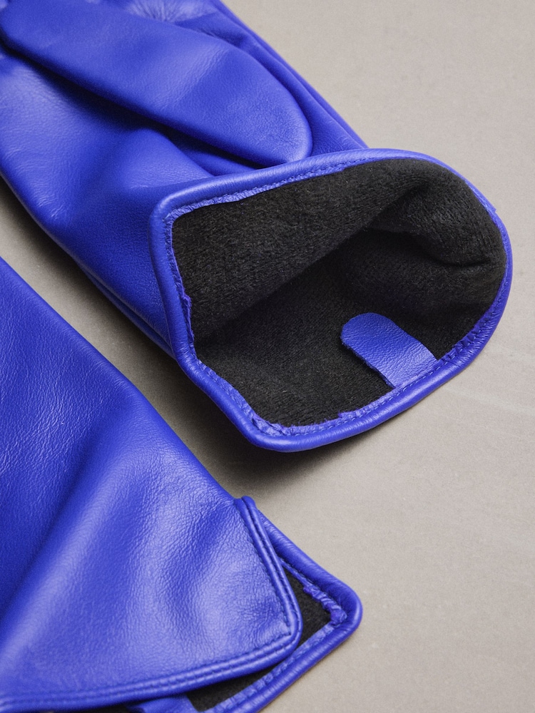 Kobaltblau - Handschuh aus Leder - Bild 7 von 7