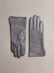 Grau - Handschuh aus Leder - Bild 1 von 3