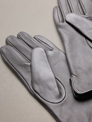 Grau - Handschuh aus Leder - Bild 2 von 3