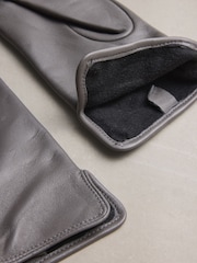 Grau - Handschuh aus Leder - Bild 3 von 3