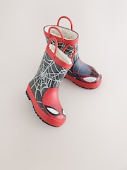 Sarkans/melns - Spider-Man Warm Lined Handle Wellies - Attēls 1 no 5