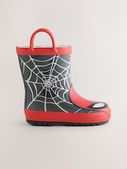 Sarkans/melns - Spider-Man Warm Lined Handle Wellies - Attēls 2 no 5