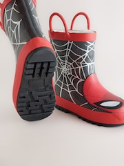Sarkans/melns - Spider-Man Warm Lined Handle Wellies - Attēls 3 no 5