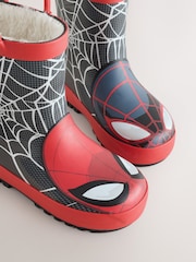 Sarkans/melns - Spider-Man Warm Lined Handle Wellies - Attēls 4 no 5