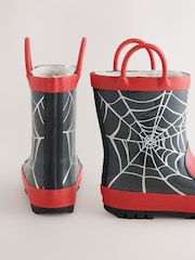 Sarkans/melns - Spider-Man Warm Lined Handle Wellies - Attēls 5 no 5