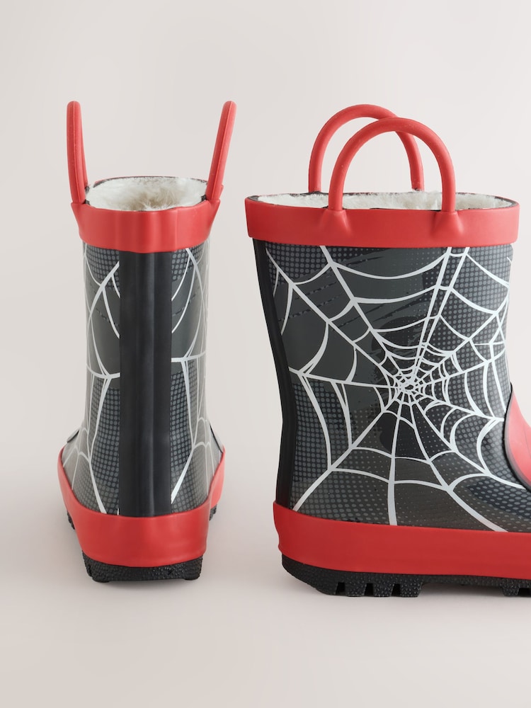 Sarkans/melns - Spider-Man Warm Lined Handle Wellies - Attēls 5 no 5 Sarkans/melns - Spider-Man Warm Lined Handle Wellies - Attēls 5 no 5