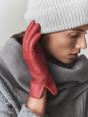Red N. Premium Leather Gloves - Image 4 of 6