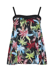 Yours Curve Black Contrast A Line Tankini - Image 6 of 6