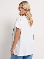 Yours Curve White Sicily Italia' Graphic T-Shirt - Image 3 of 5