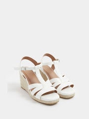 Yours Curve Off White Wide Fit EEE Cut Out Mule Sandals - Image 2 of 4