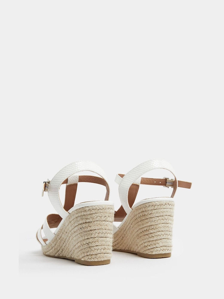 Yours Curve Off White Wide Fit EEE Cut Out Mule Sandals - Image 4 of 4
