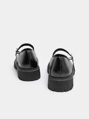 Yours Curve Black Wide Fit Chunky Mary Janes Shoes - Image 4 of 5