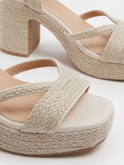 Yours Curve Natural Wide Fit Rope Heel Sandals - Image 5 of 5