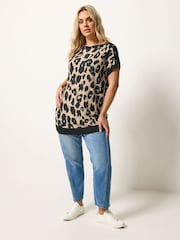 Yours Curve Black Eyelet Trim Top - Image 3 of 5