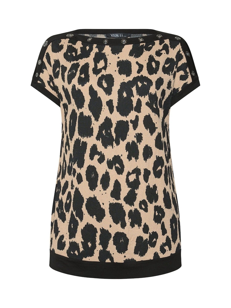 Yours Curve Black Eyelet Trim Top - Image 5 of 5