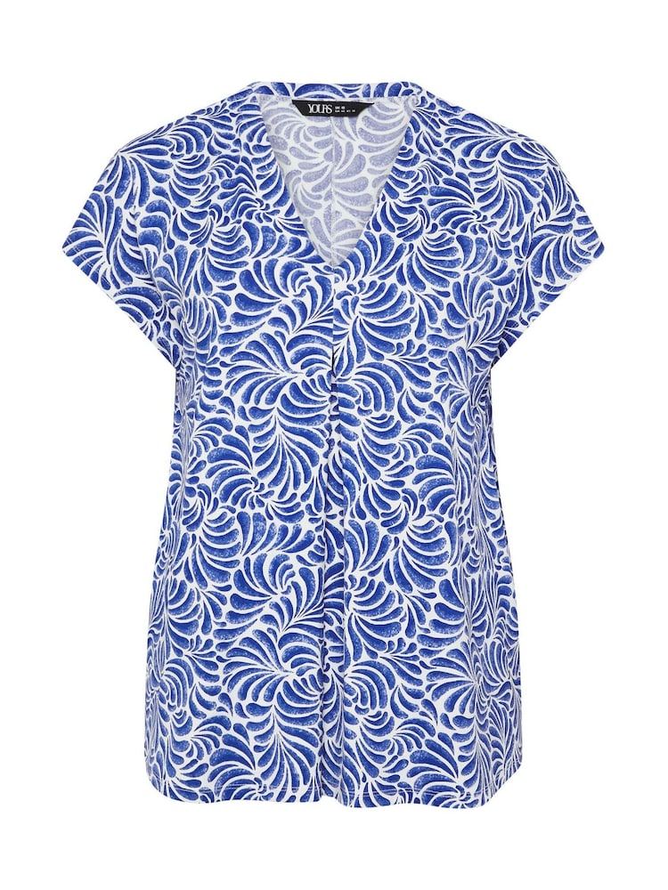 Κοντομάνικο μπλουζάκι Yours Curve με πλισέ κρεπ και σχέδιο Grow On Sleeve - Εικόνα 5 από 5