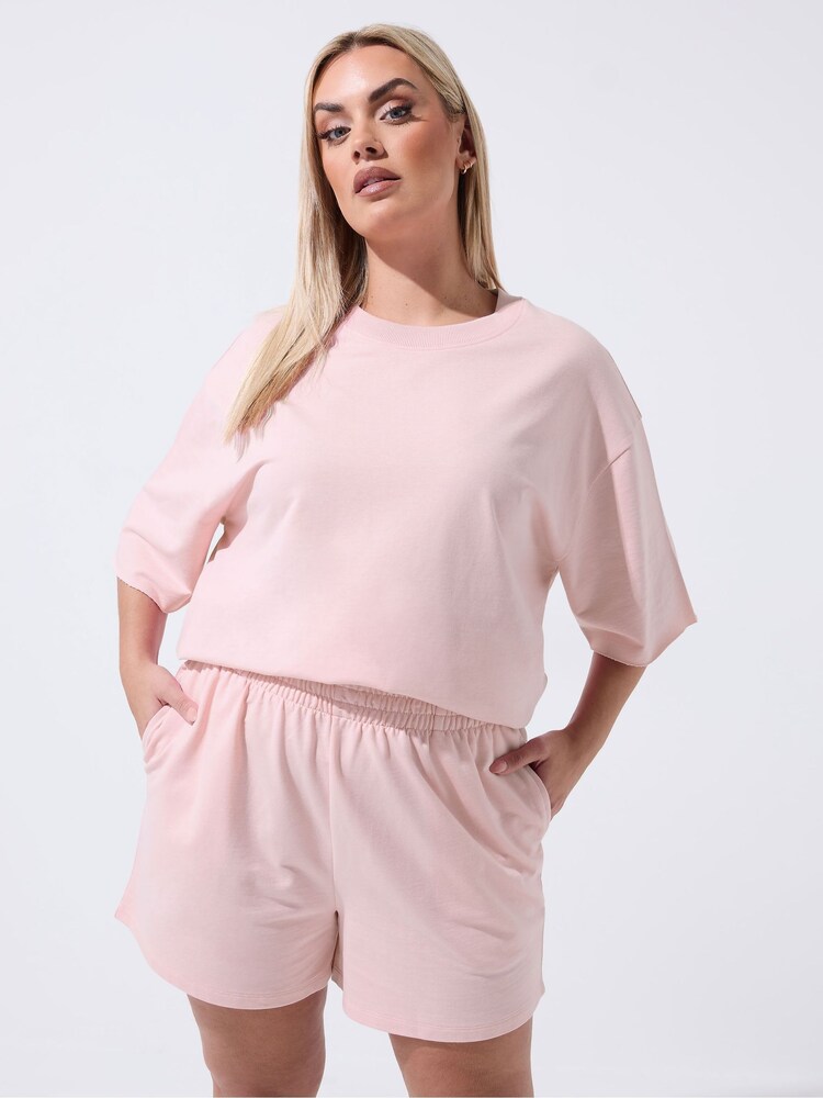 Yours Curve Pink Limited Shorts - Image 1 of 5