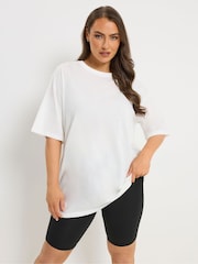 Yours Curve Black Ground Cycling Shorts 2 Pack - Image 3 of 8