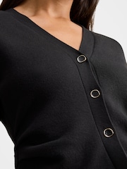 Forever New Black Aurelia Structured Knitted Cardigan - Image 3 of 5