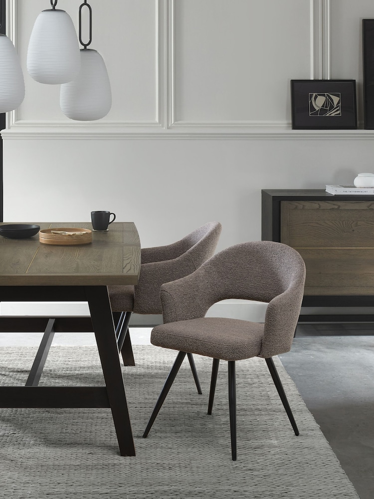 Bentley Designs Set of 2 Brown Sterling Dining Chairs - Image 2 of 6 Bentley Designs Set of 2 Brown Sterling Dining Chairs - Image 2 of 6