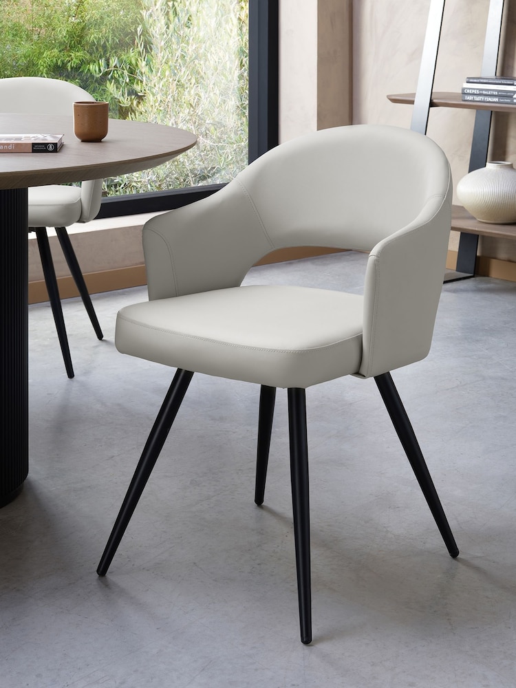 Bentley Designs Set of 2 Light Grey Sterling Dining Chairs - Image 1 of 6 Bentley Designs Set of 2 Light Grey Sterling Dining Chairs - Image 1 of 6