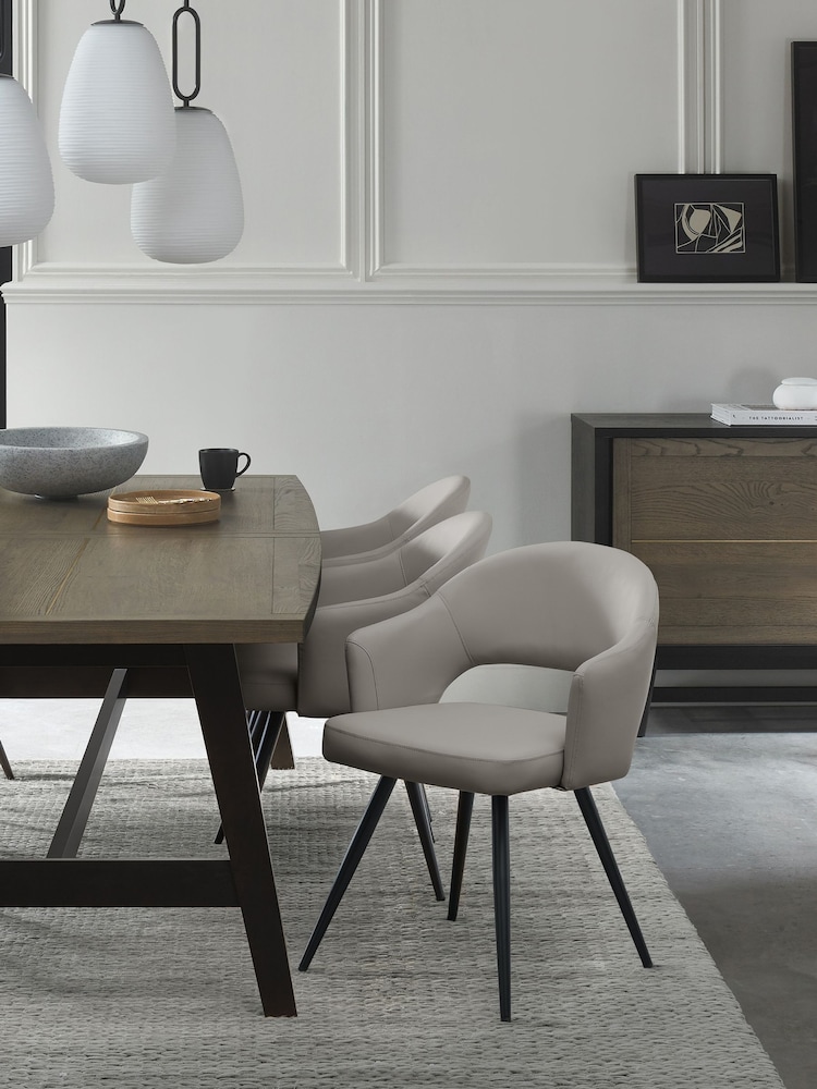 Bentley Designs Set of 2 Light Grey Sterling Dining Chairs - Image 2 of 6 Bentley Designs Set of 2 Light Grey Sterling Dining Chairs - Image 2 of 6