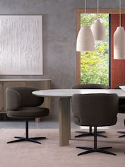 Bentley Designs Set of 2 Brown Marcel 360° Swivel Chairs - Image 2 of 5