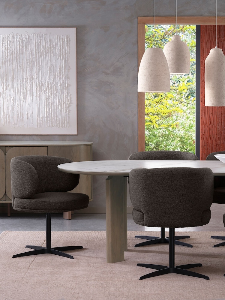 Bentley Designs Set of 2 Brown Marcel 360° Swivel Chairs - Image 2 of 5