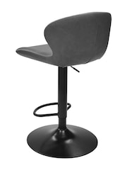 Bentley Designs Vintage Dark Grey Rosso Gaslift 360° Swivel Barstool - Image 5 of 5