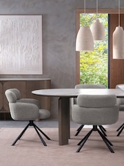 Bentley Designs Grey Hudson  360° Return Swivel Chair - Image 2 of 5