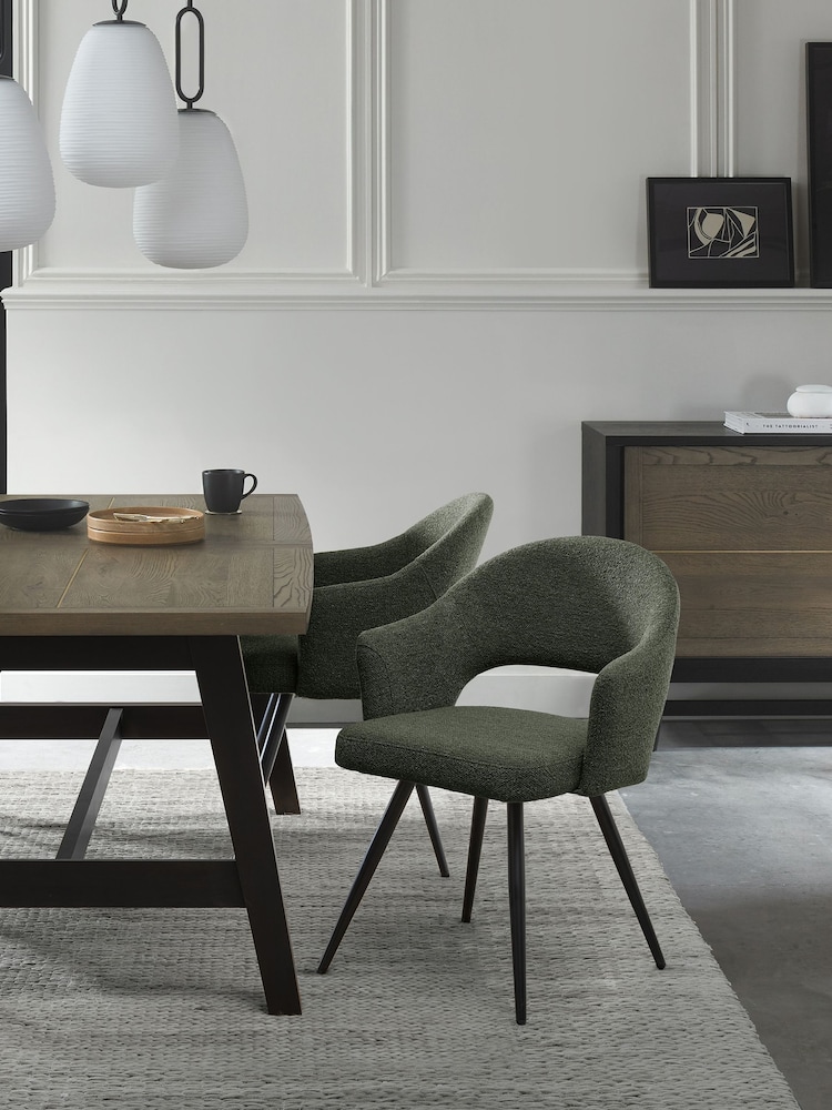 Bentley Designs Set of 2 Green Sterling Dining Chairs - Image 2 of 6 Bentley Designs Set of 2 Green Sterling Dining Chairs - Image 2 of 6