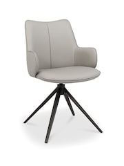 Bentley Designs Light Grey Rowan 360° Return Swivel Chair - Image 3 of 5