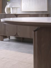 Bentley Designs Grey Oiled Oak White Duo Ceramic 6 Seater Table - Image 4 of 6