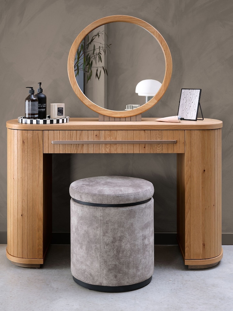 Bentley Designs Knotty Oak Vega Vanity Mirror - Image 2 of 4 Bentley Designs Knotty Oak Vega Vanity Mirror - Image 2 of 4